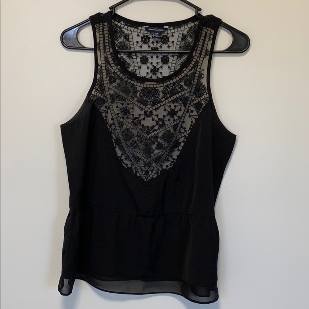 American Eagle black lace tank top